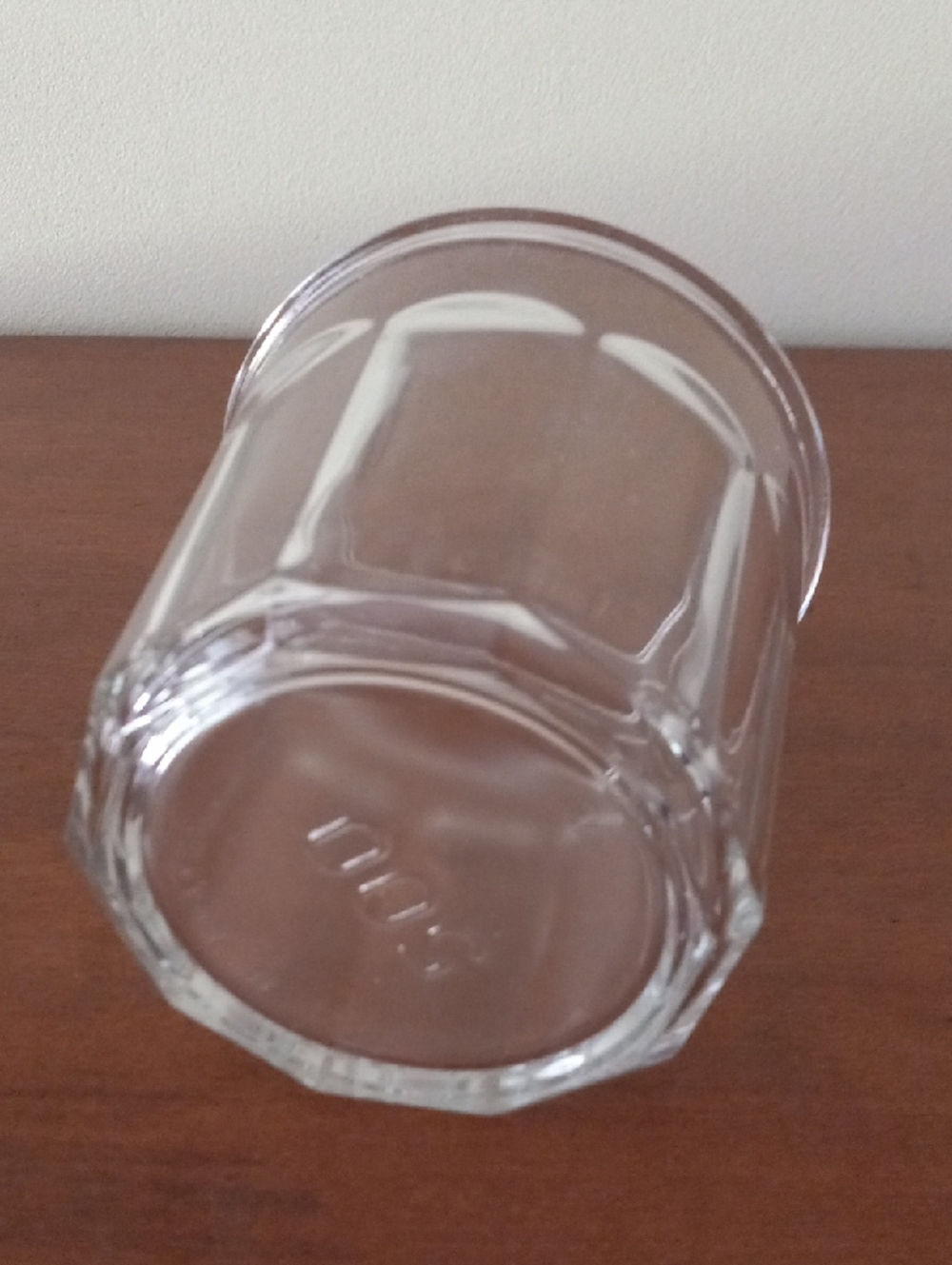 Set of Two Faceted Glass Tumblers - Blue and Clear - Picture 9 of 9